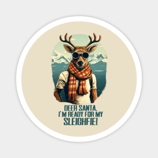 Reindeer Sleighfie: Festive Selfie Reindeer Magnet